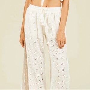 Surf Gypsy Black Slit Eyelet Pants